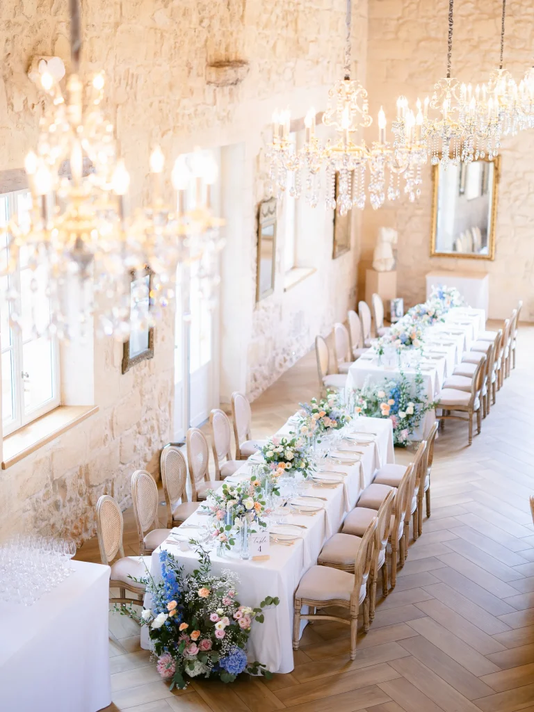 chateau gassies décoré avec élégance pour un mariage