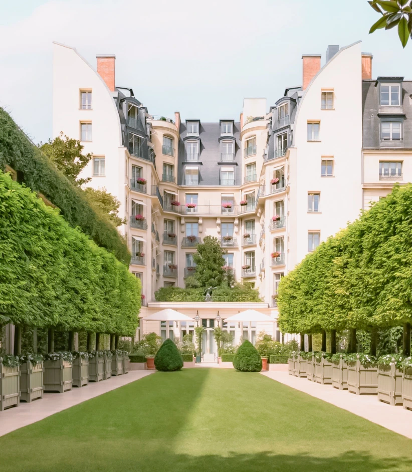 the gardens of the Ritz Paris